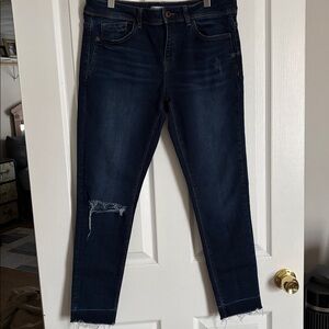 NWOT-Zara Midnight Blue Distressed Skinny Jeans with stretch